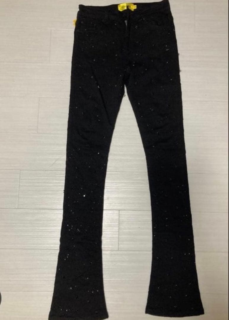 GUAPI ブラックフレアパンツ30