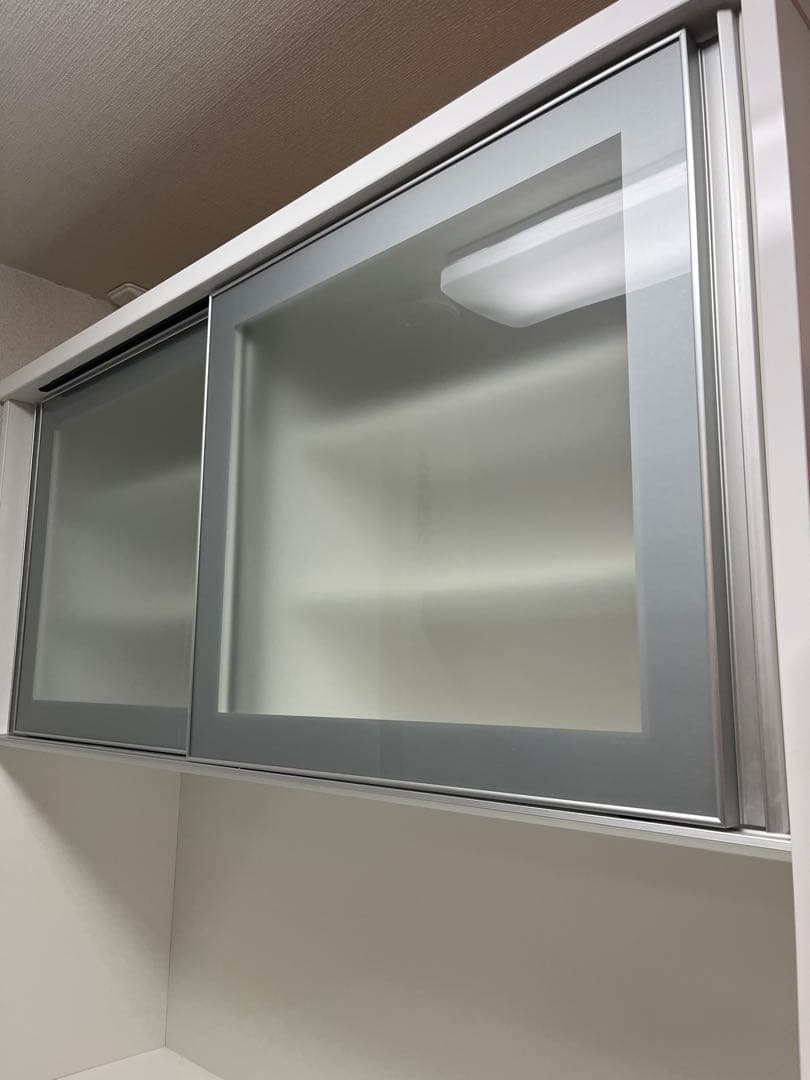 ニトリ　キッチンボード　120cm幅　レジューム　ホワイト　白　食器棚　カウンタ