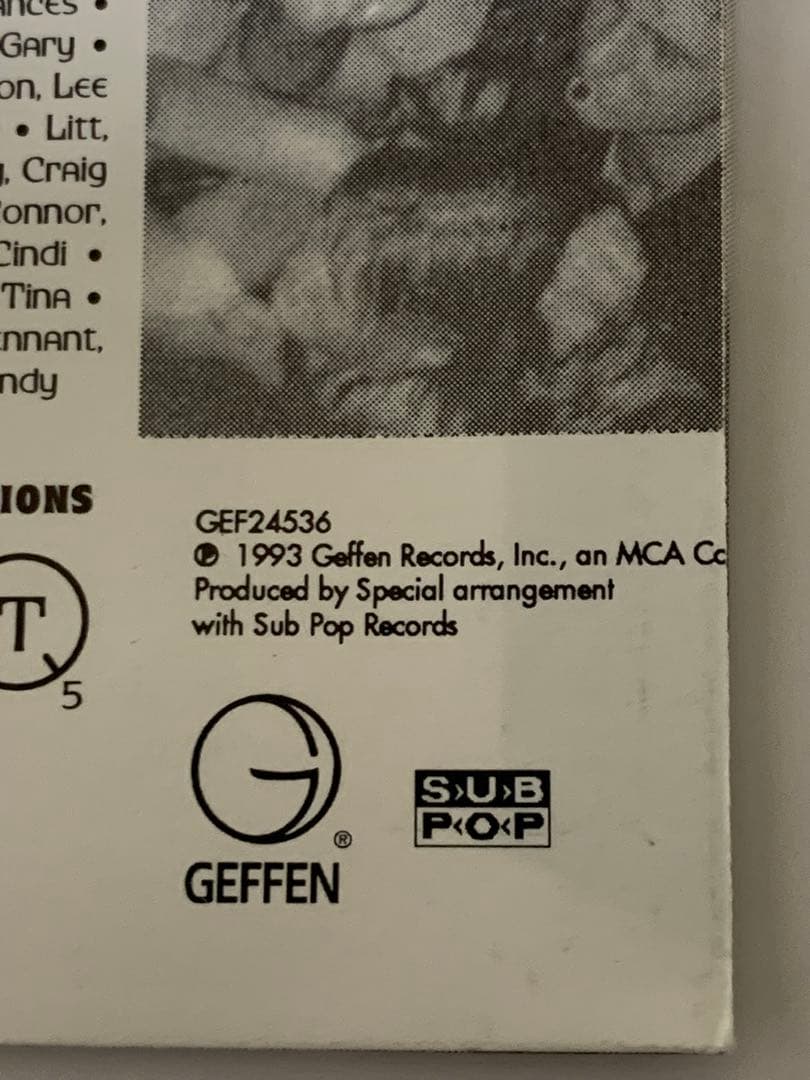 1993年　Nirvana In Utero レコード