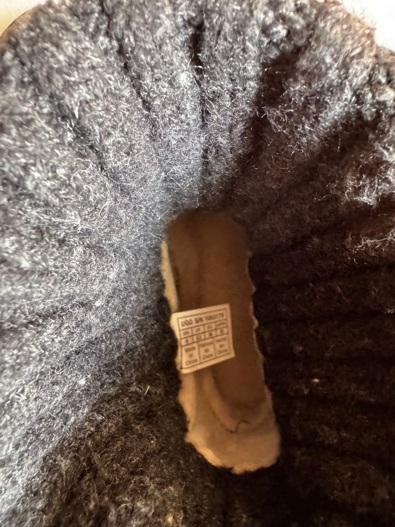 KantaUGG サイズ8黒 スエード ムートンブーツ24.5センチ前後