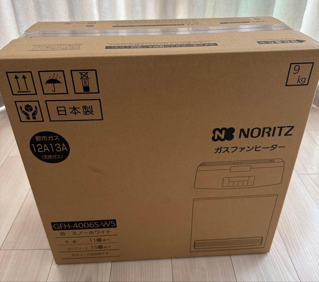 【新品】NORITZ ガスファンヒーター GFH-4006S-W5 ガスコード付