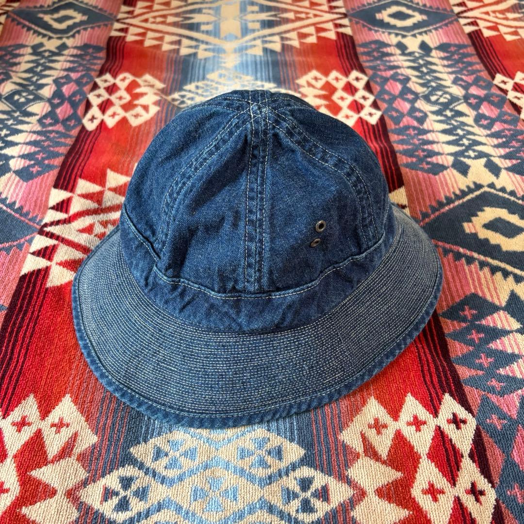 超希少 RRL ダブルアールエル デニム ハット ミリタリー 大戦 インディゴ