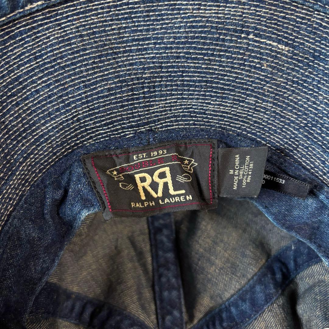 超希少 RRL ダブルアールエル デニム ハット ミリタリー 大戦 インディゴ