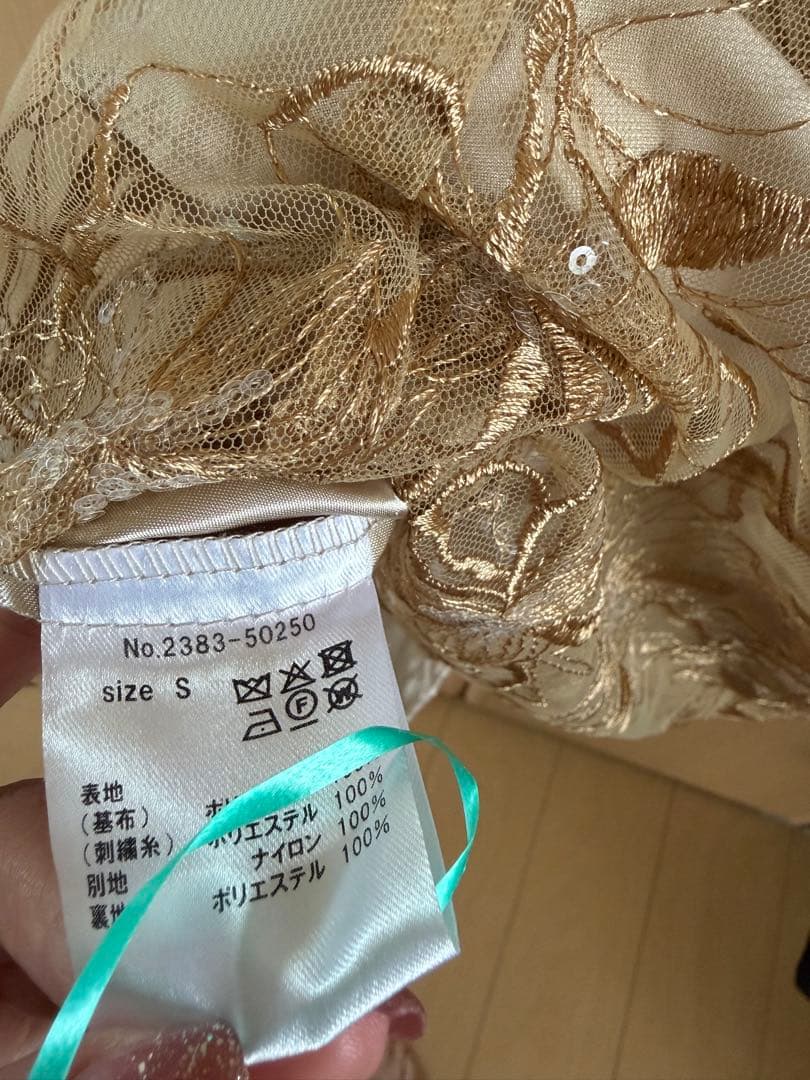 ANDRESD チュールスパンコールドレス sサイズ