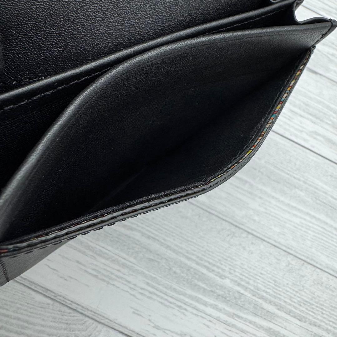 【美品】PaulSmith　名刺入れ　カードケース　レザー　ブラック　車