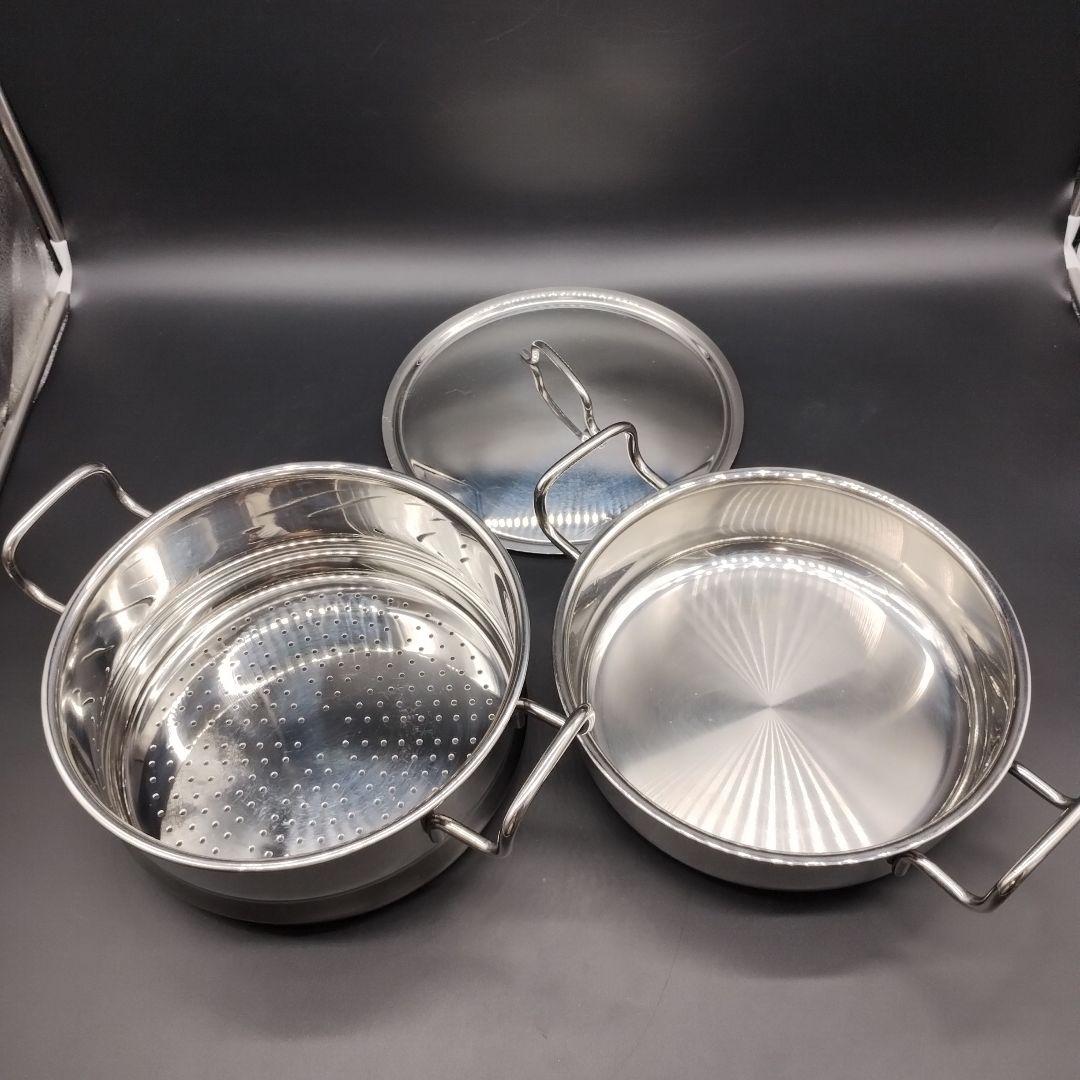 geo product 蒸し器付 両手鍋