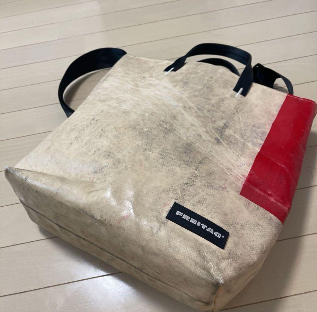 FREITAG エコバッグ ホワイト/レッド