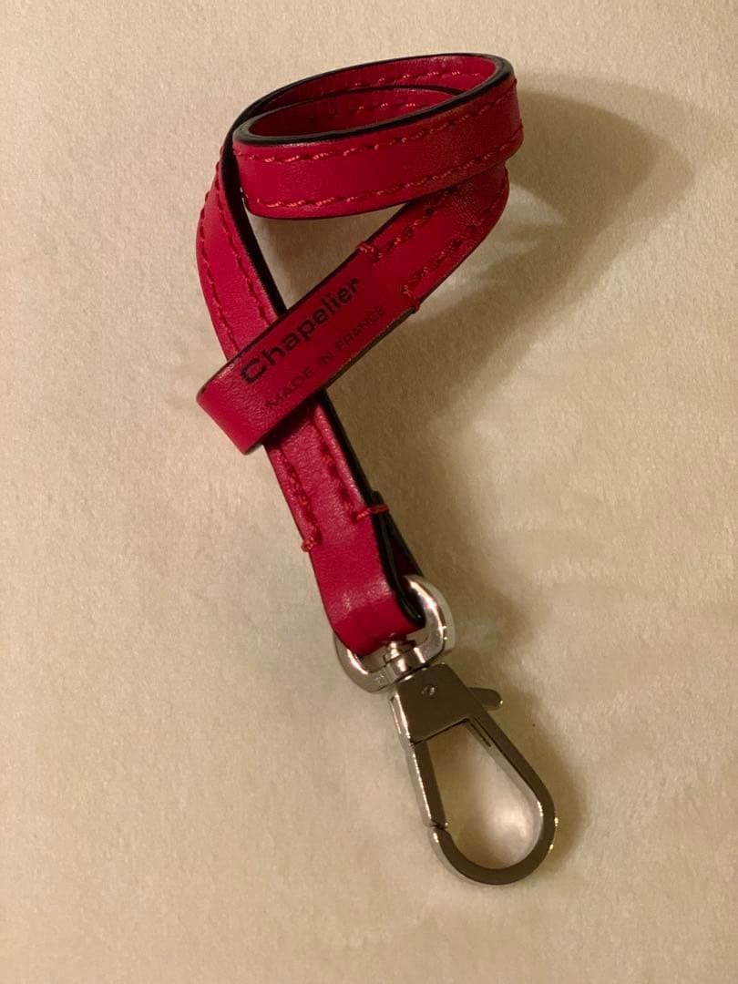 Hervé Chapelier 1660L レザーストラップ 赤