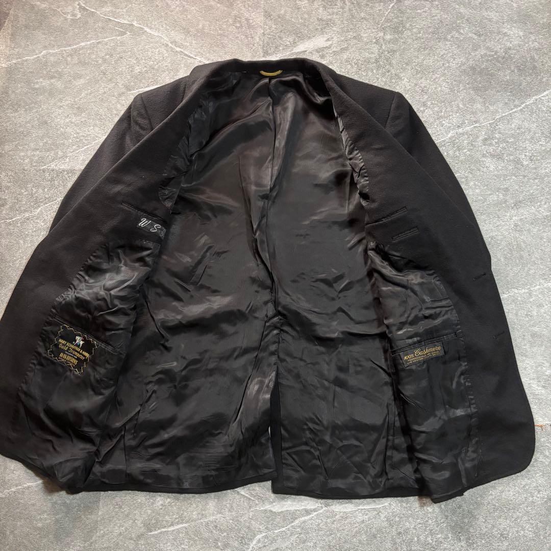 【極上】カシミヤ100 70s テーラード usa製 ブラック L サイズ42