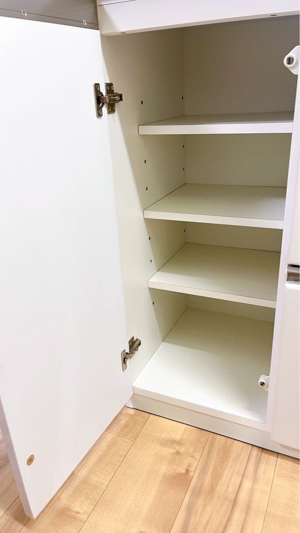 ニトリ　カップボード　キッチンカウンター　アルミナ2 ホワイト　幅120cm