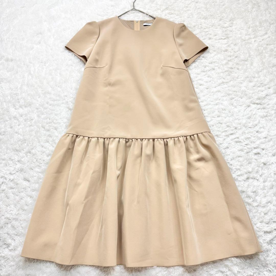 美品✨ フォクシー マットストレッチグログラン ローウエスト ワンピース 38