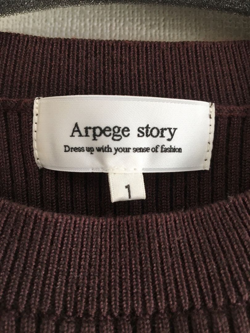 アルページュストーリー　タフタドッキングワンピース 茶色