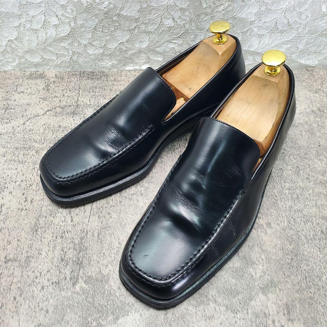 ✨グッチ✨スクエアトゥ ローファー レザー 黒 40E 25cm イタリア製