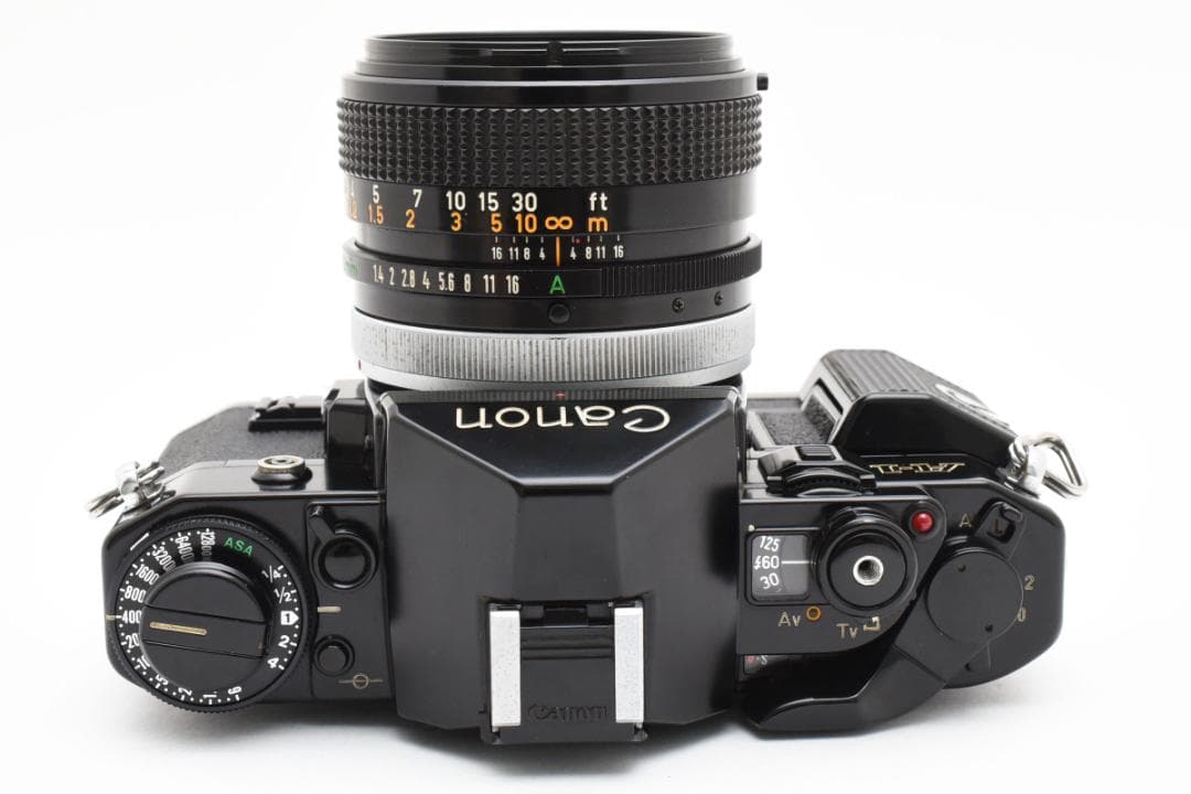美品☆動作良好☆ Canon キャノン A-1 ブラック レンズ付 8045