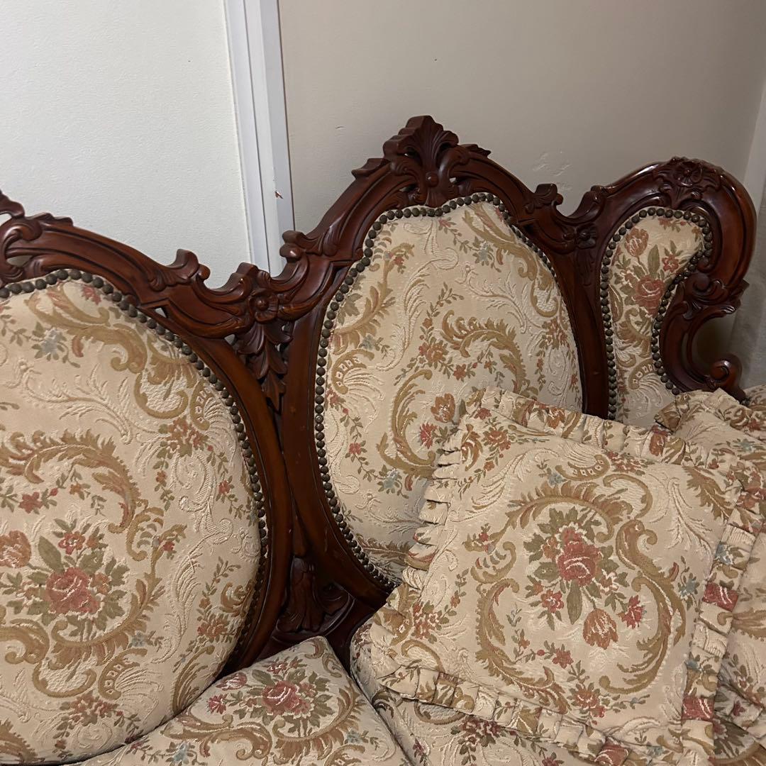 【大幅値下げ！】イタリア家具　3人掛け　ソファ ロココ調　アンティーク　60万