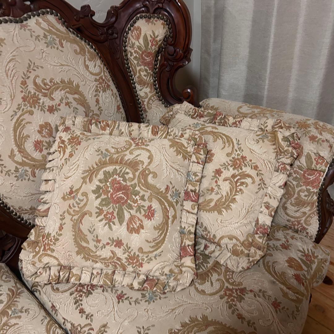 【大幅値下げ！】イタリア家具　3人掛け　ソファ ロココ調　アンティーク　60万