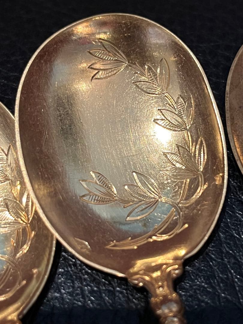 ピュイフォルカ　アイスクリームスプーン　純銀製　スターリングシルバー　950