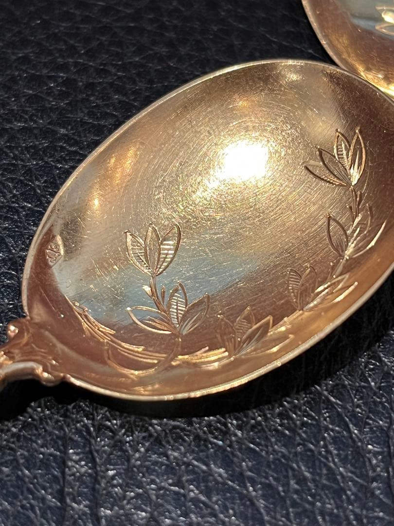 ピュイフォルカ　アイスクリームスプーン　純銀製　スターリングシルバー　950