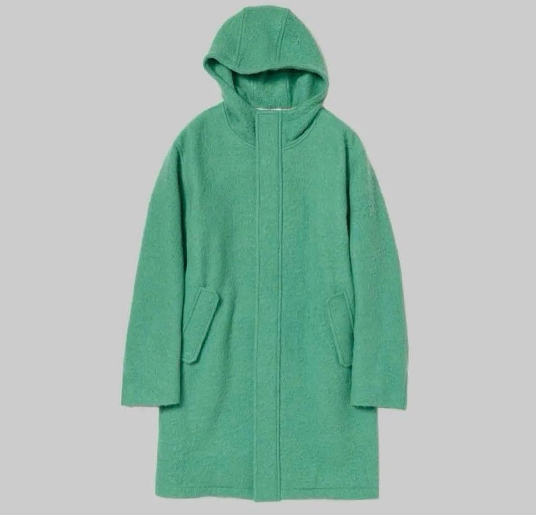 AURALEE AHOODED フード オーラリー　ウール　コート　グリーン