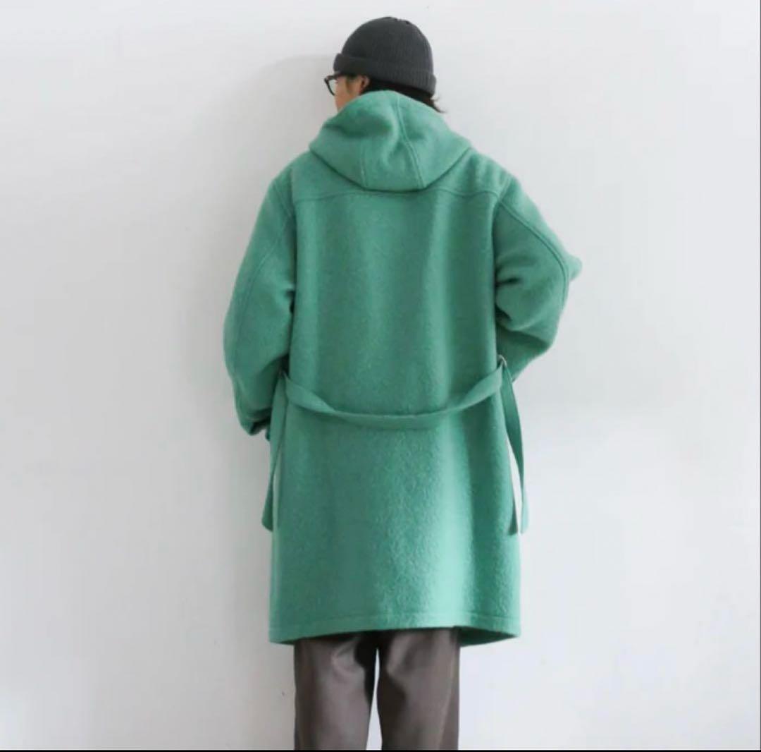 AURALEE AHOODED フード オーラリー　ウール　コート　グリーン