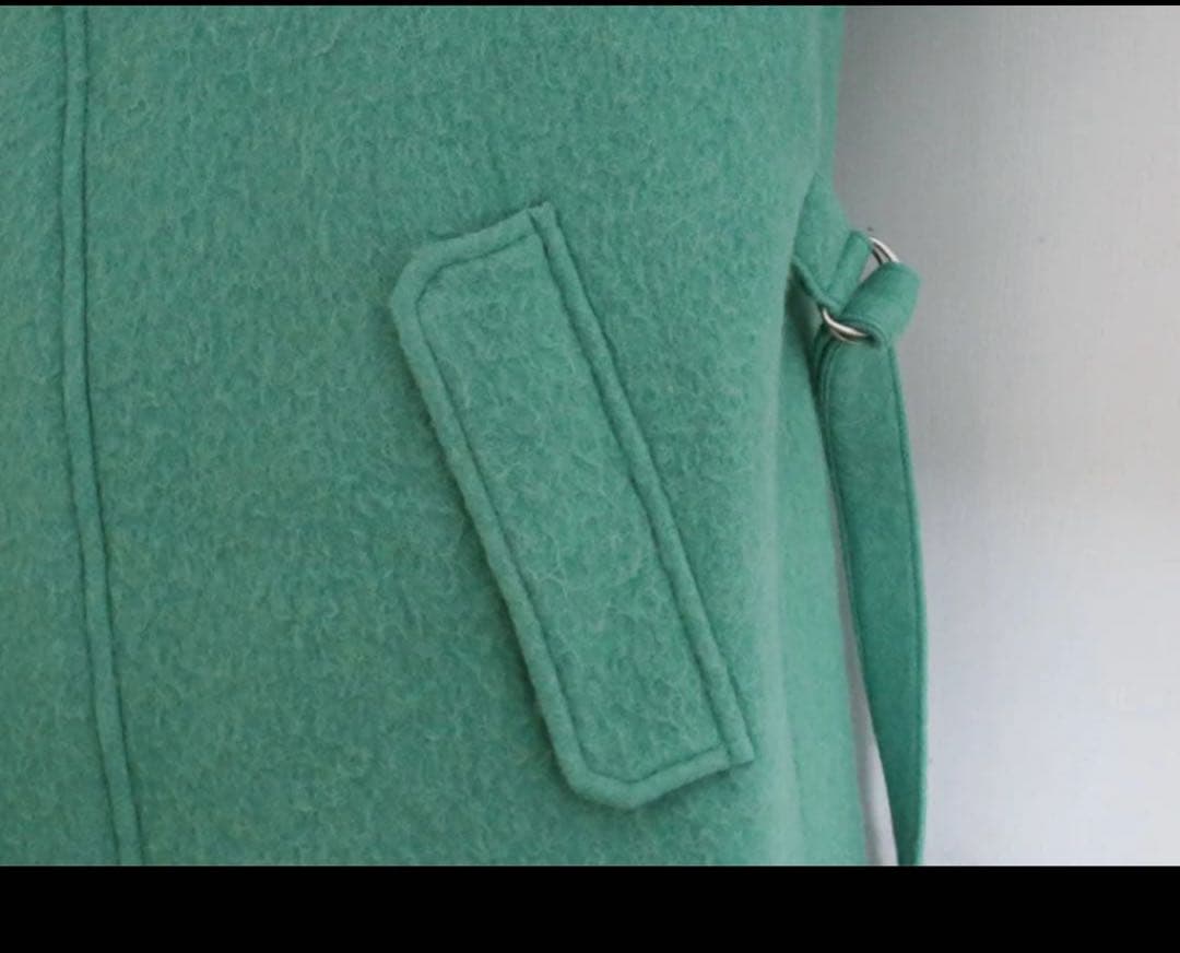 AURALEE AHOODED フード オーラリー　ウール　コート　グリーン