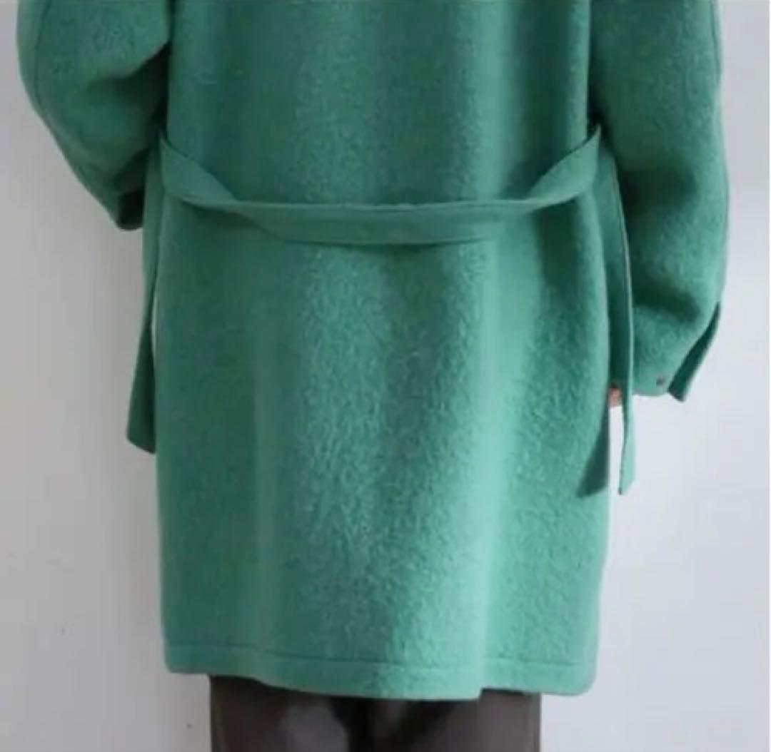 AURALEE AHOODED フード オーラリー　ウール　コート　グリーン