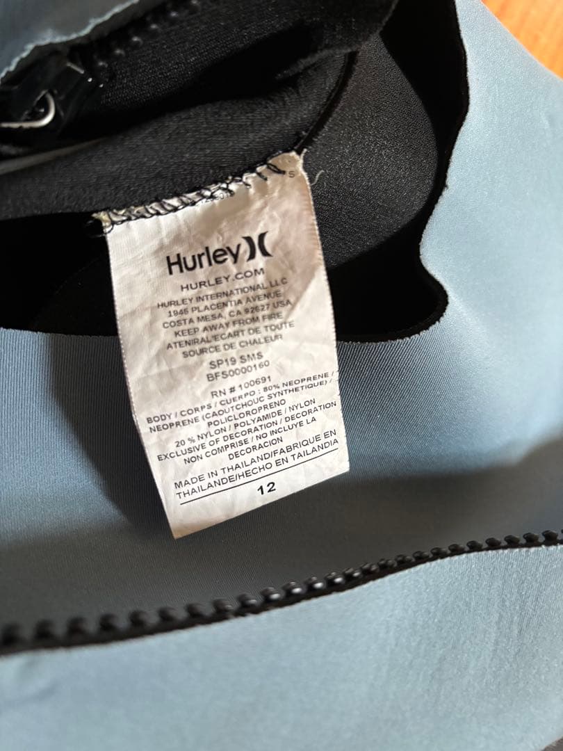 hurley ハーレー　フルスーツ　ジュニア　ウェットスーツ 150 5/3ミリ