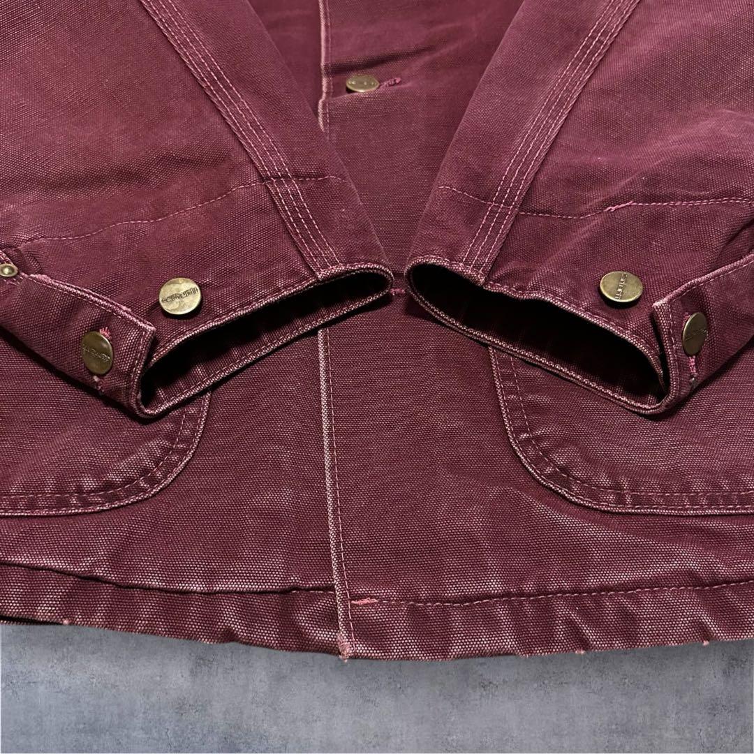90s 星タグ carhartt チョアコート カバーオール ワイン ボルドー