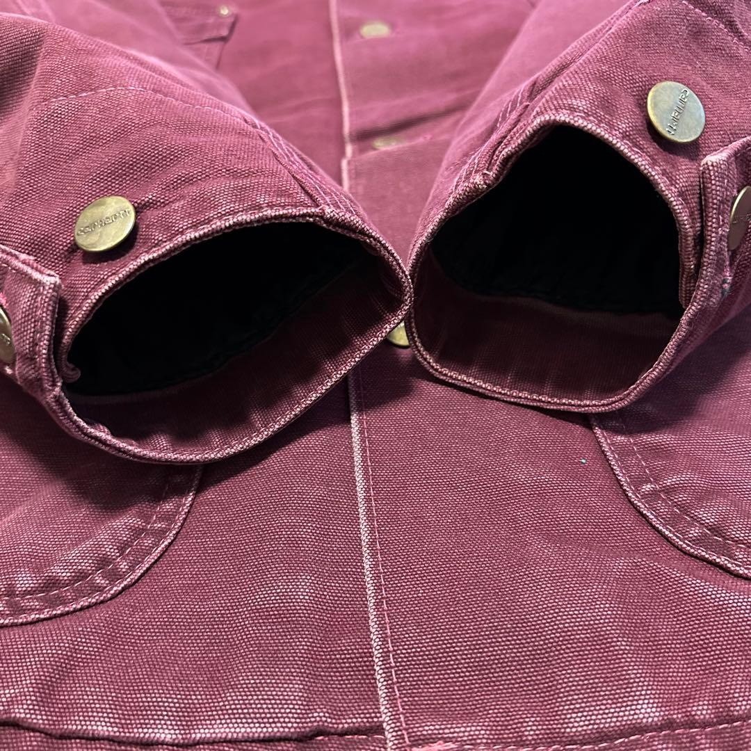 90s 星タグ carhartt チョアコート カバーオール ワイン ボルドー