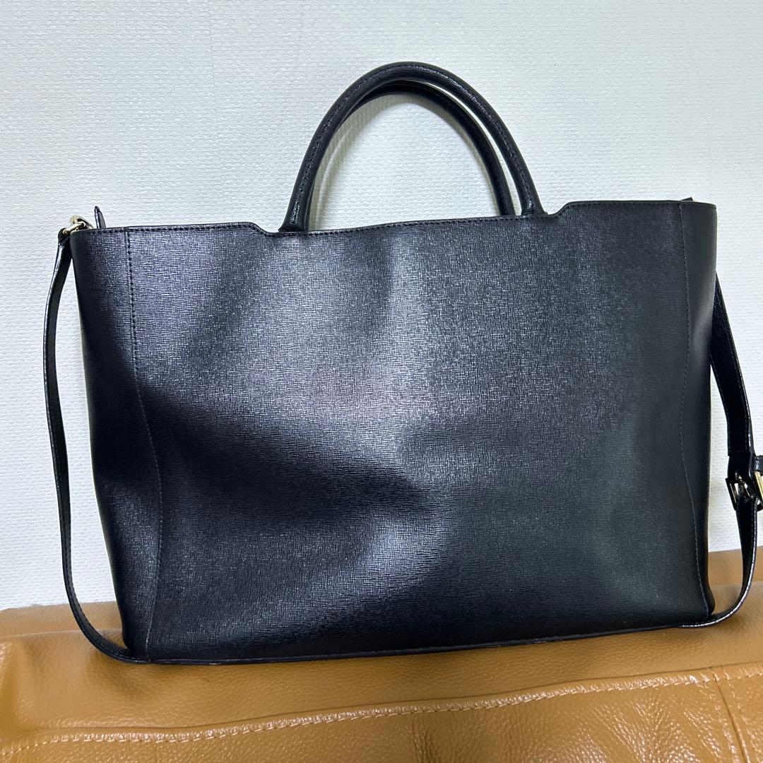 FURLA フルラ　2WAY　ハンドバッグ　ショルダーバッグ　レザー　ブラック