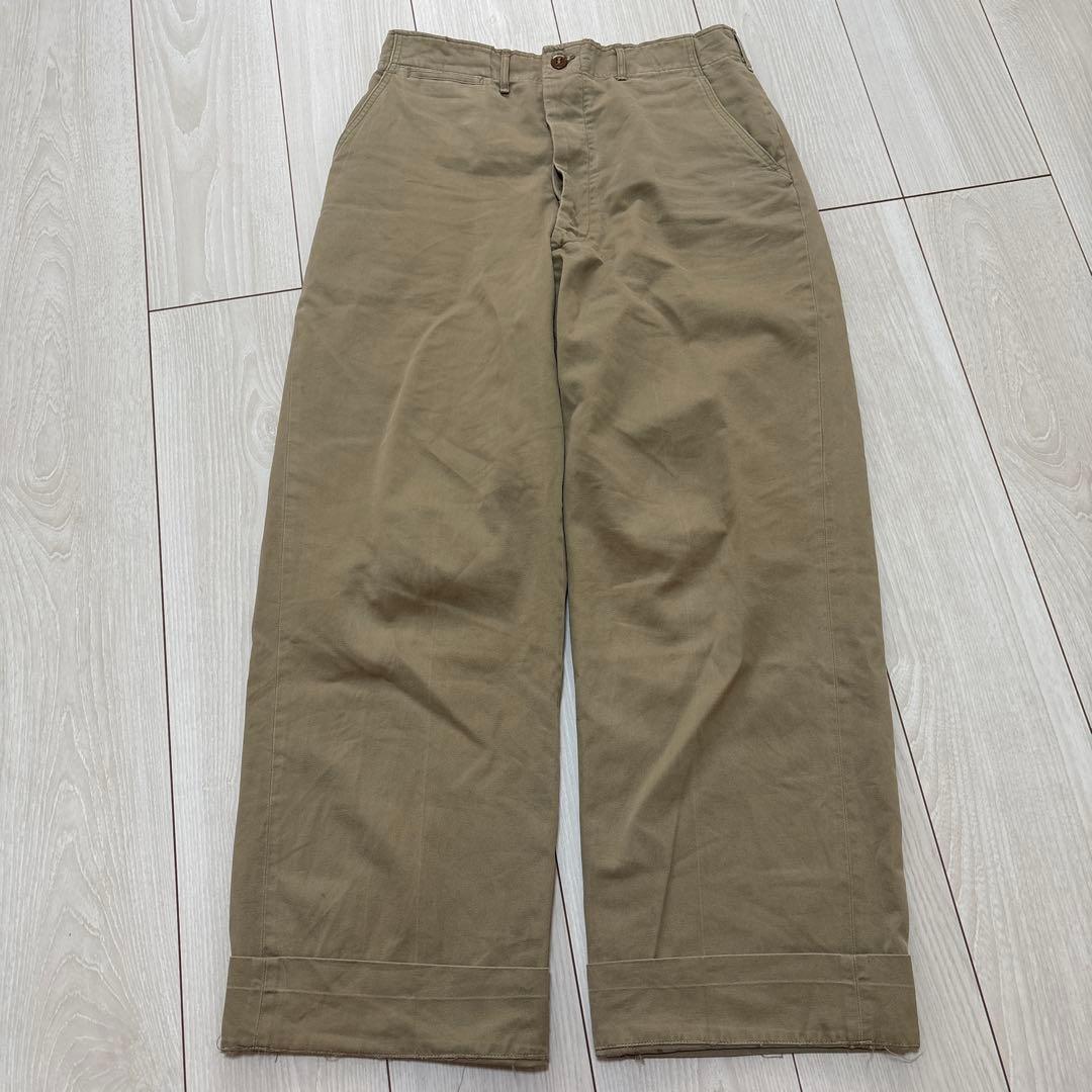40s〜u.s.army チノトラウザー　カーキ　USA製