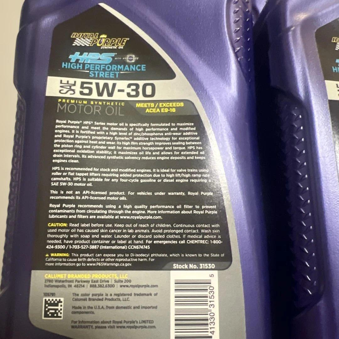 ロイヤルパープル 正規輸入品 HPS 5W-30 1Qt×10本