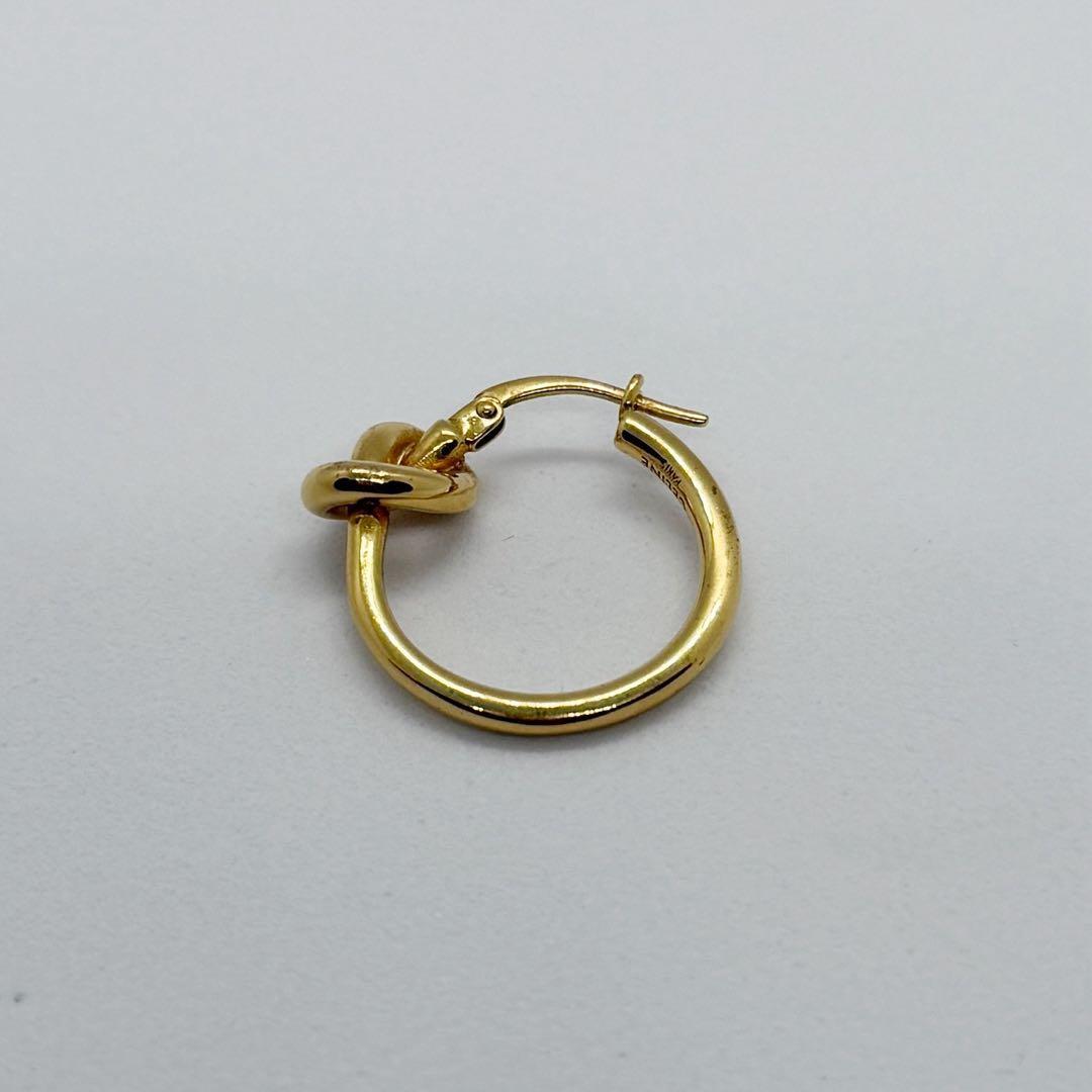 人気♡CELINE セリーヌ ノット スモール フープ ピアス ゴールド 片耳