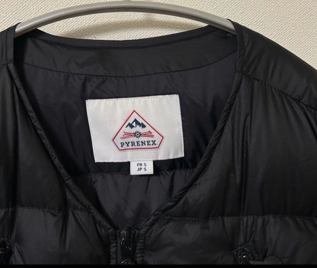 Pyrenex ピレネックス　別注VIGO ノーカラー ダウンジャケット　S 黒