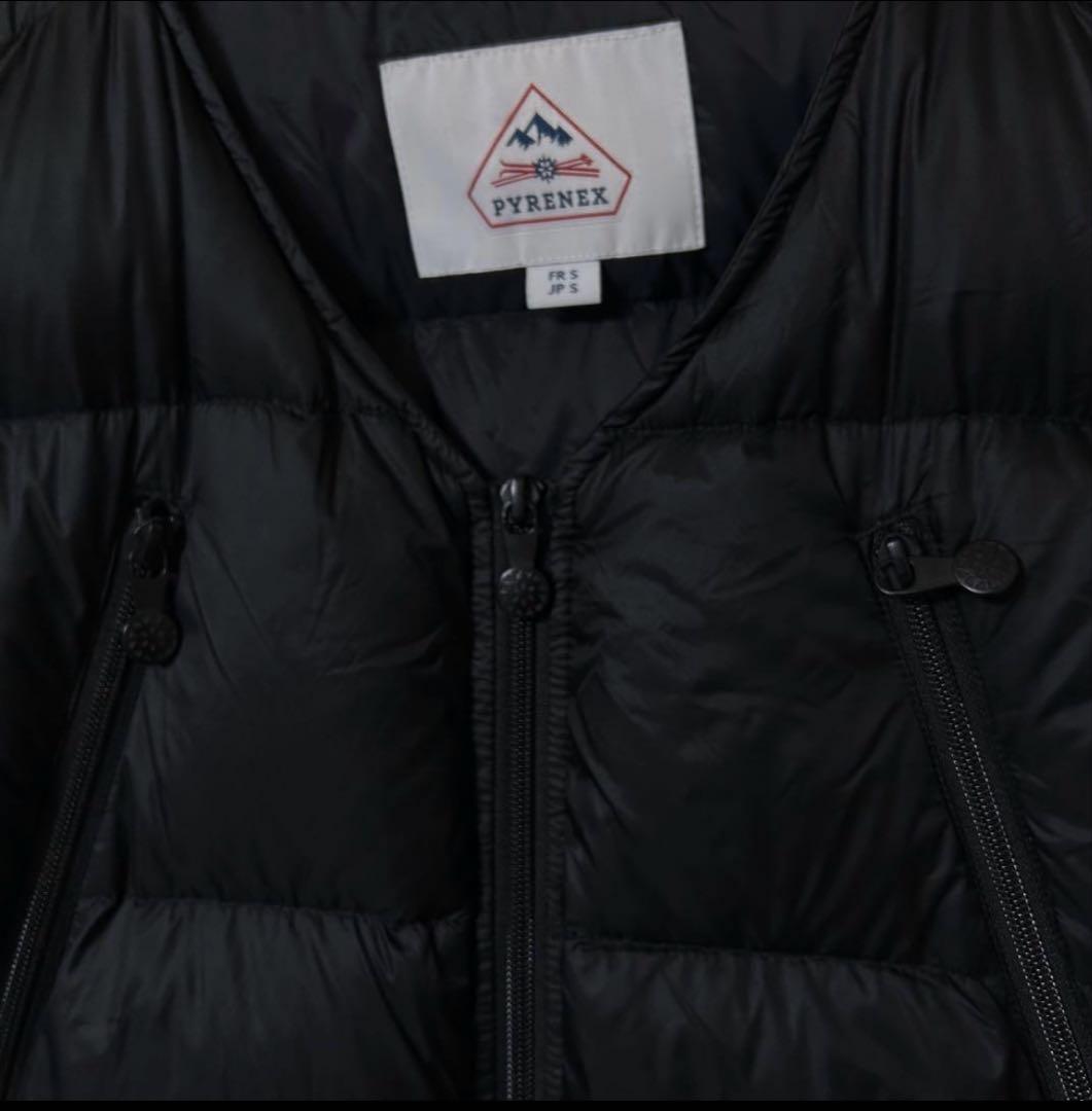 Pyrenex ピレネックス　別注VIGO ノーカラー ダウンジャケット　S 黒