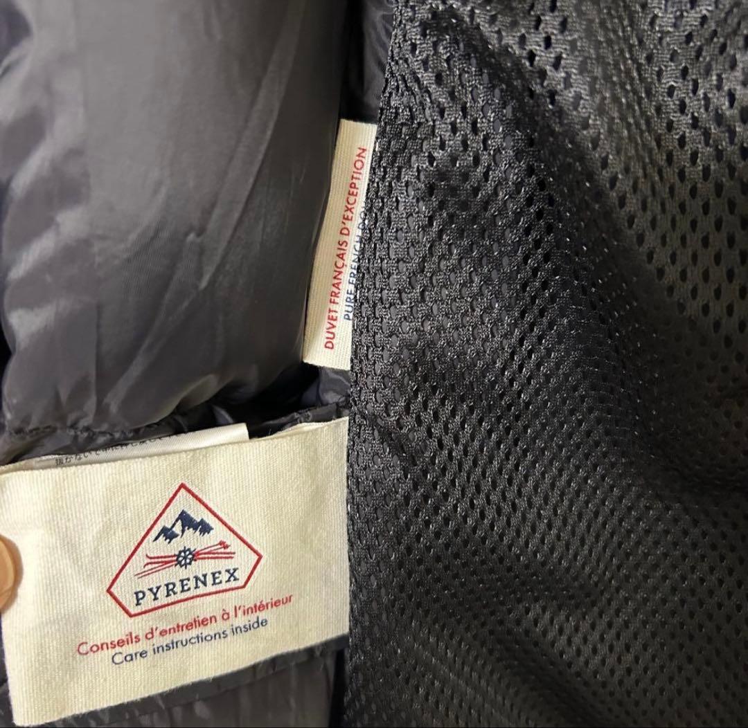 Pyrenex ピレネックス　別注VIGO ノーカラー ダウンジャケット　S 黒