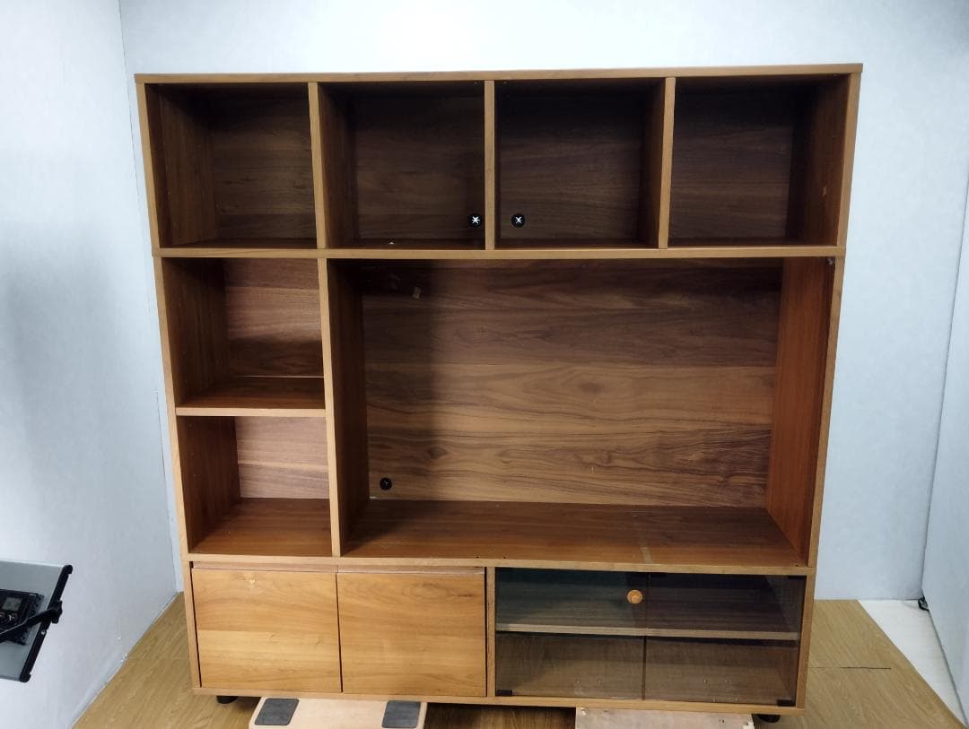 S☆156 無印良品 スタッキングキャビネット Cセット ウォールナット材