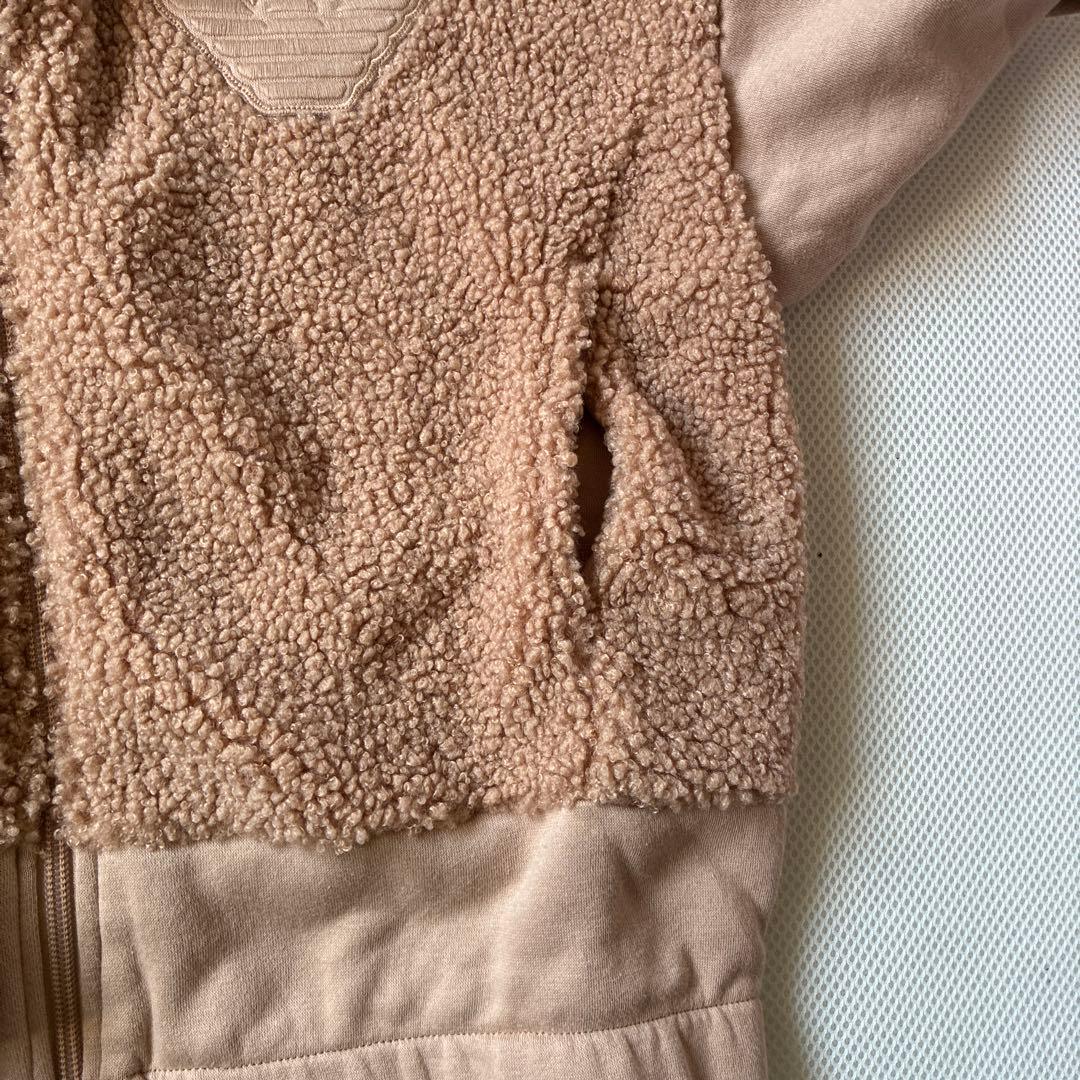 新品　エンポリオアルマーニ　ジップアップ　スウェット　ベージュ　XS