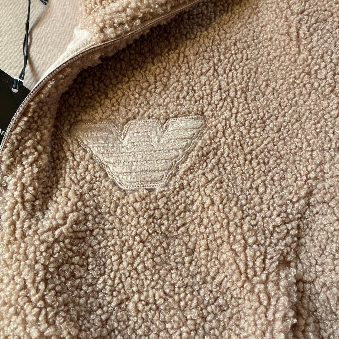 新品　エンポリオアルマーニ　ジップアップ　スウェット　ベージュ　XS