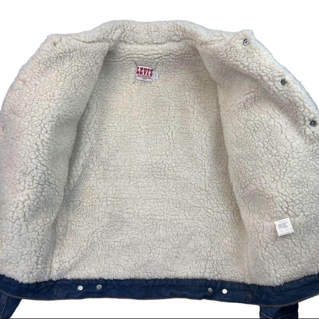 極美品 80s Levi's 70608-0217 ボアデニムジャケット 40