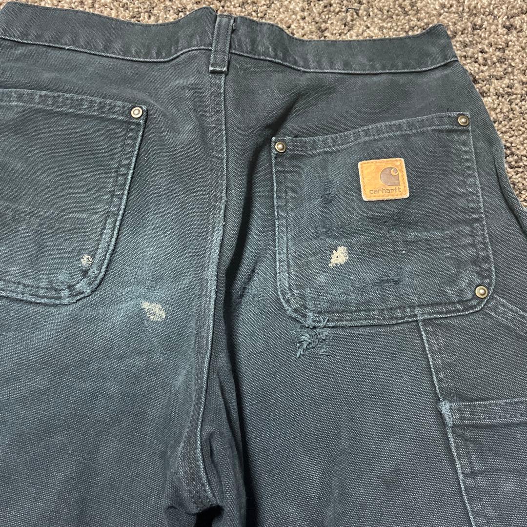 90s 希少サイズ メキシコ製 Carhartt 革タグ デニムパンツ ジーパン