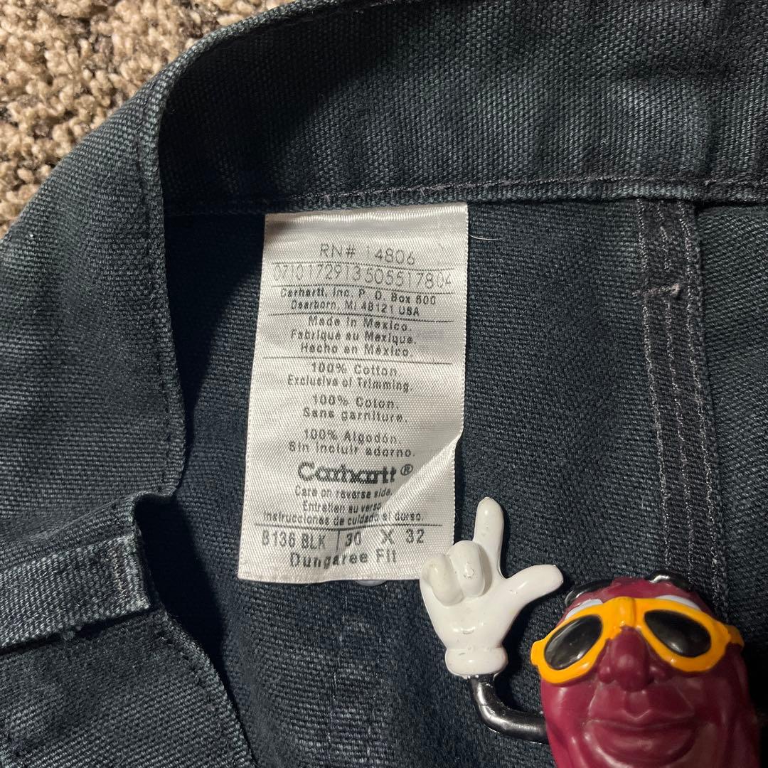 90s 希少サイズ メキシコ製 Carhartt 革タグ デニムパンツ ジーパン