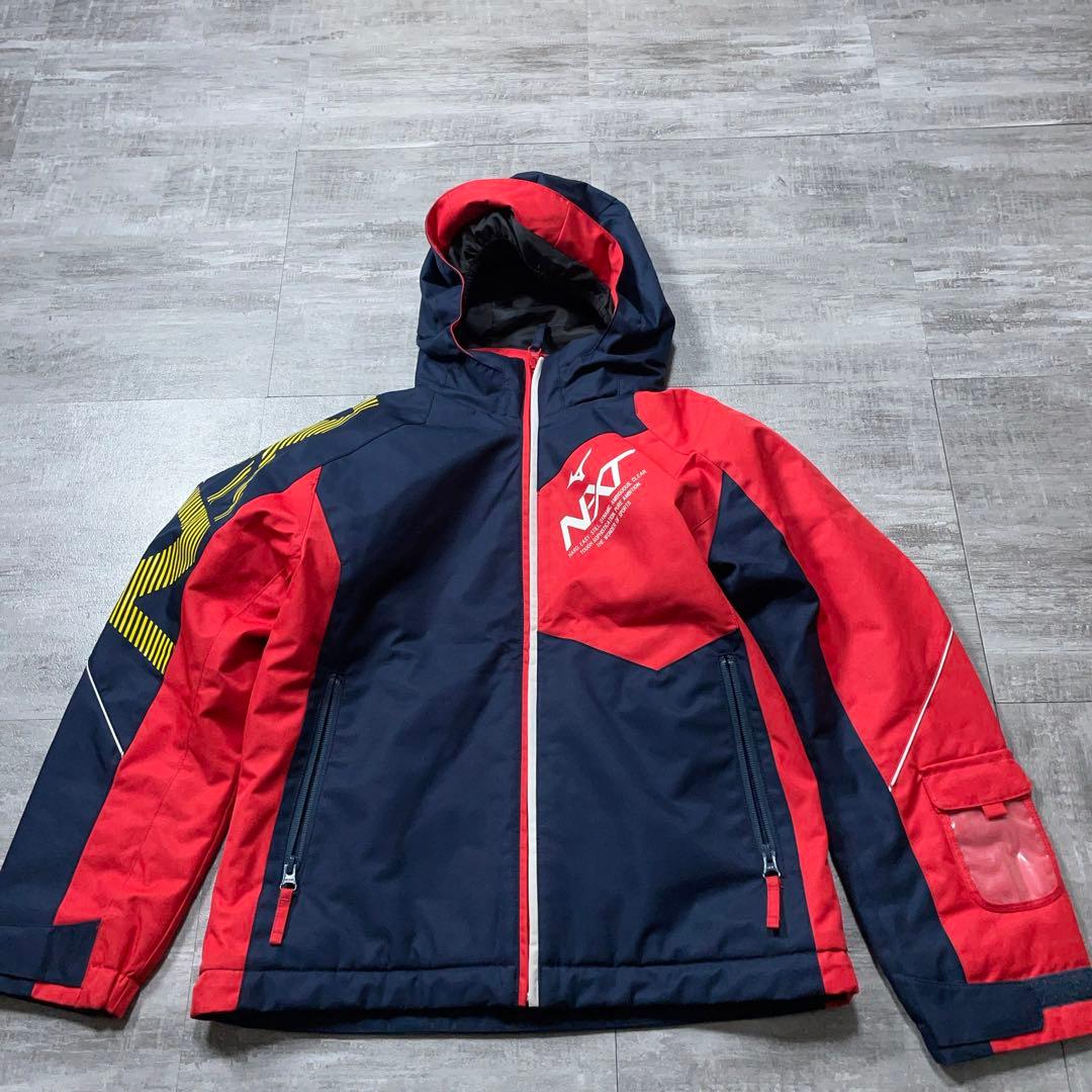 美品 MIZUNO ミズノ スキーウェア 140cm スノーウェア N-XT 赤