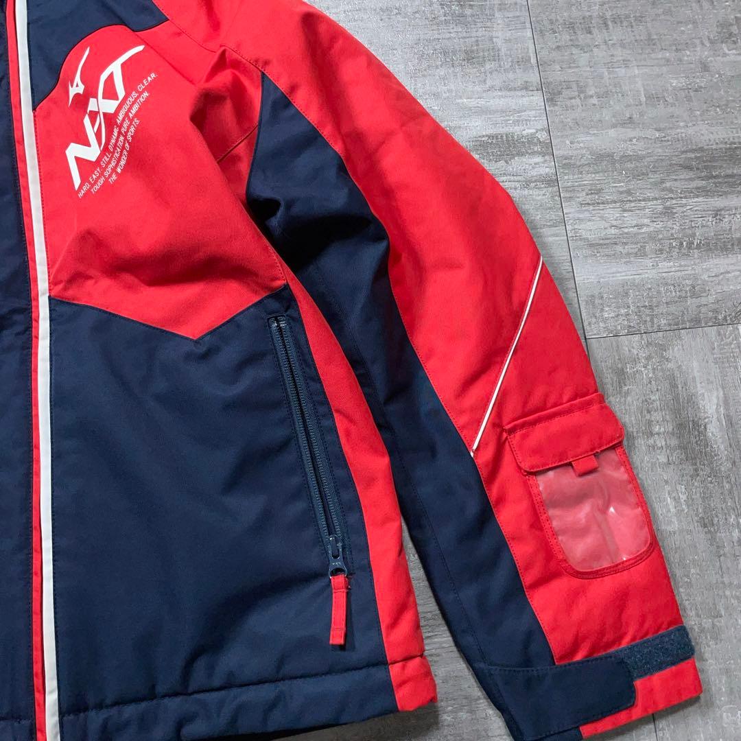 美品 MIZUNO ミズノ スキーウェア 140cm スノーウェア N-XT 赤