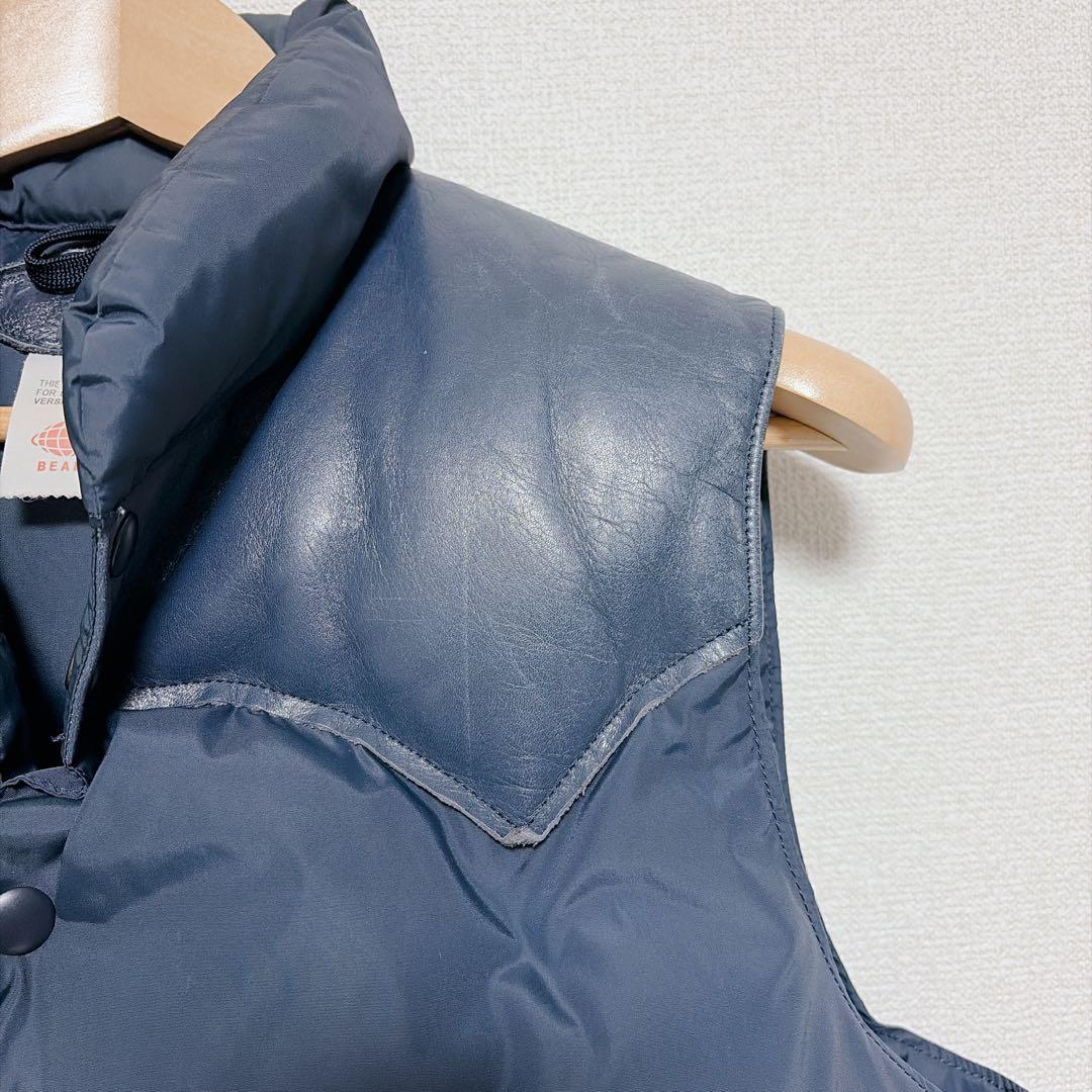 ロッキーマウンテン BEAMS 35周年 日本製 レザーヨーク ダウンベスト40