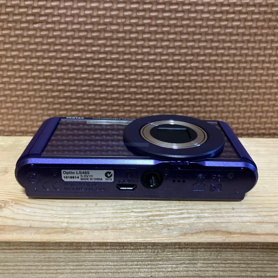 PENTAX Optio LS465 アメジストパープル　バッテリー充電器付き