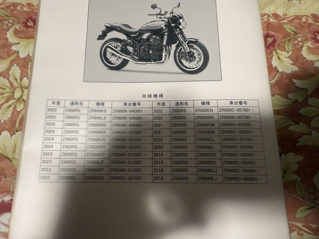 Z900RS サービスマニュアル　2018〜2025年　 ZR900RSFNN