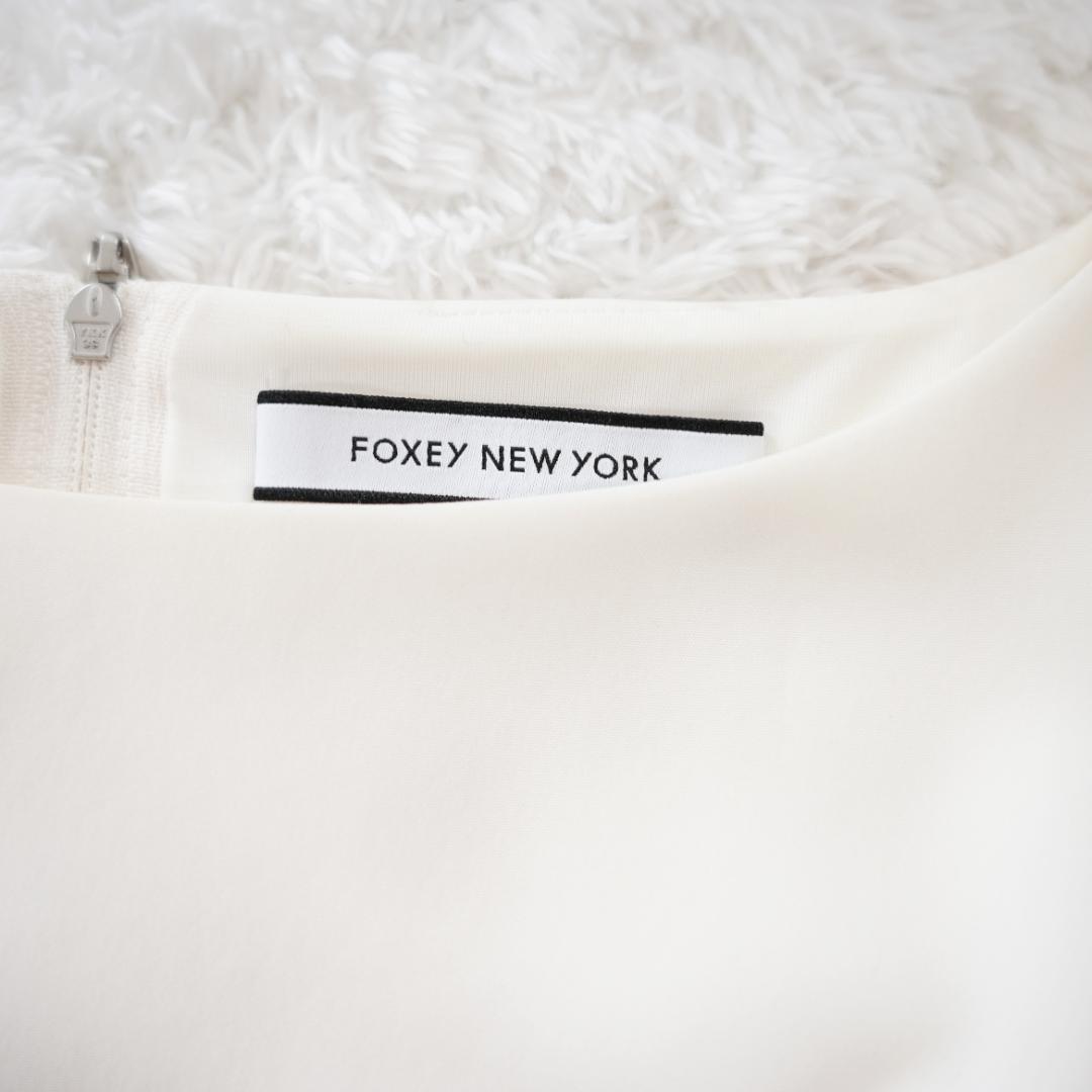 【極美品】FOXEY NEWYORK　ノースリーブワンピース　Aライン　Mサイズ
