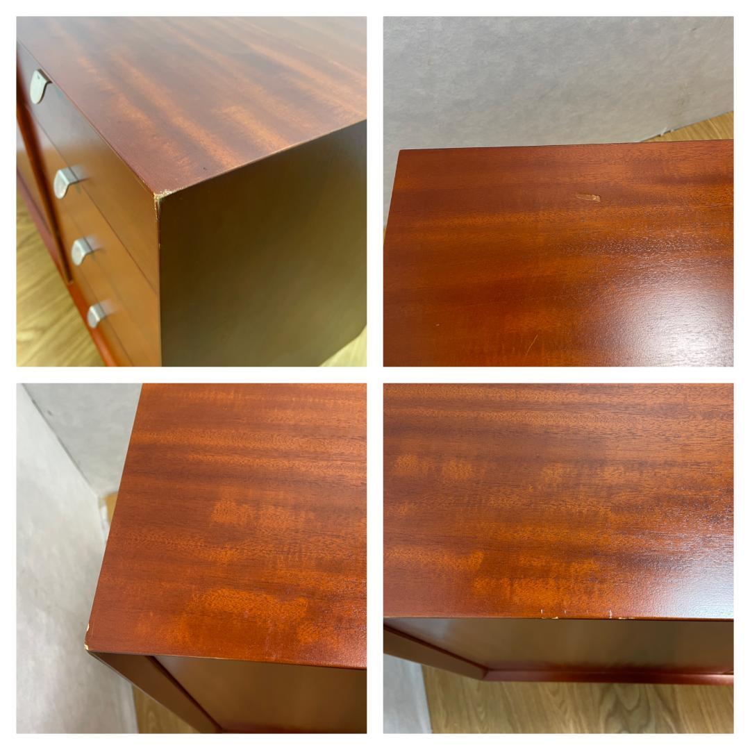 K☆182 北欧ヴィンテージ風チェスト　マホガニー　傷・修復跡あり