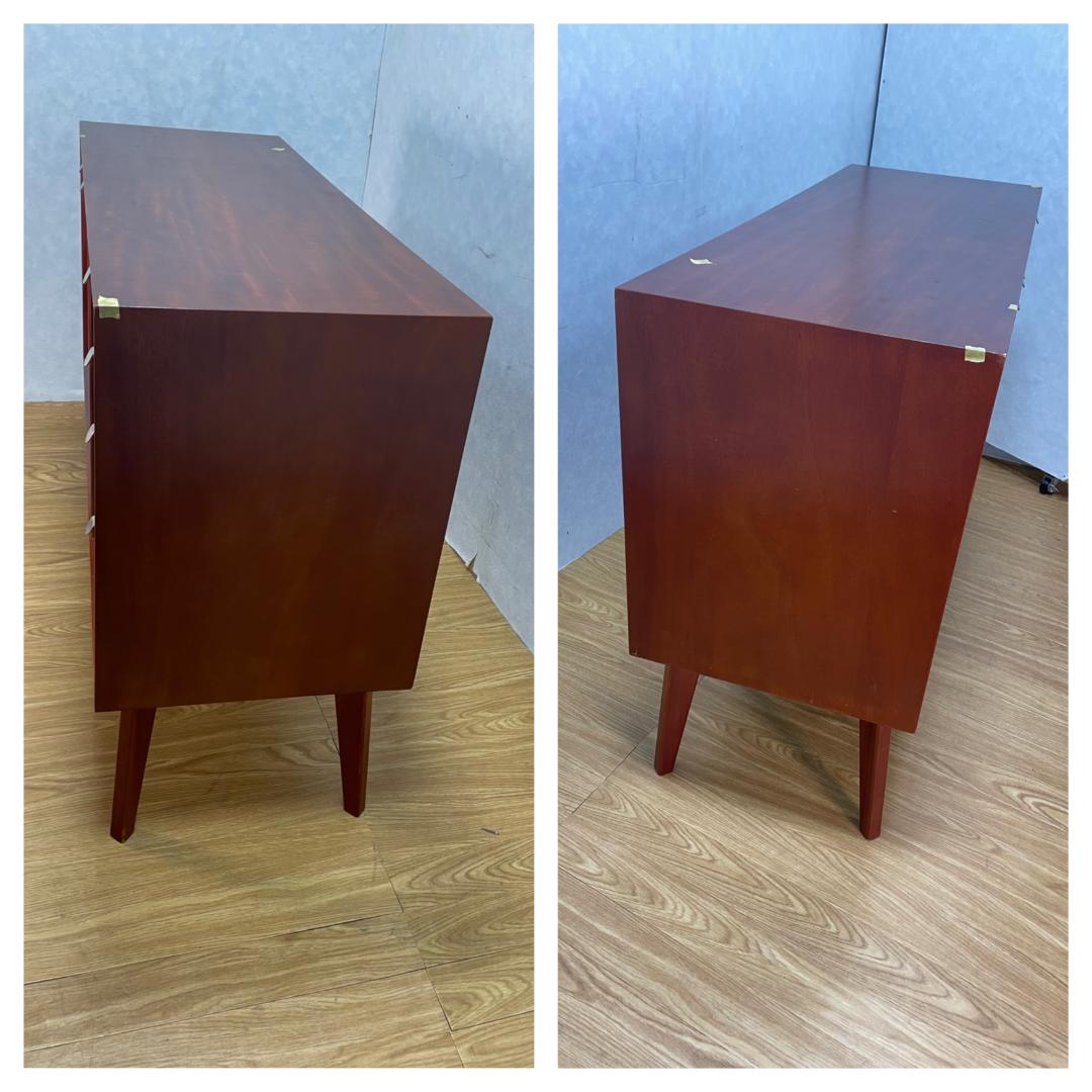 K☆182 北欧ヴィンテージ風チェスト　マホガニー　傷・修復跡あり